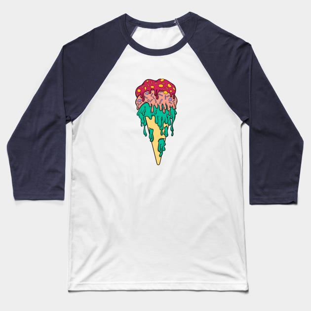 Ice cream Baseball T-Shirt by Hanoof